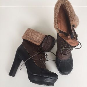 New Jeffrey Campbell Leather Platform Ankle Boots